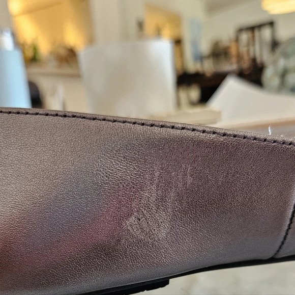 Talbots Francesca Tasseled Metallic Leather Driving Flats - Picture 5 of 5